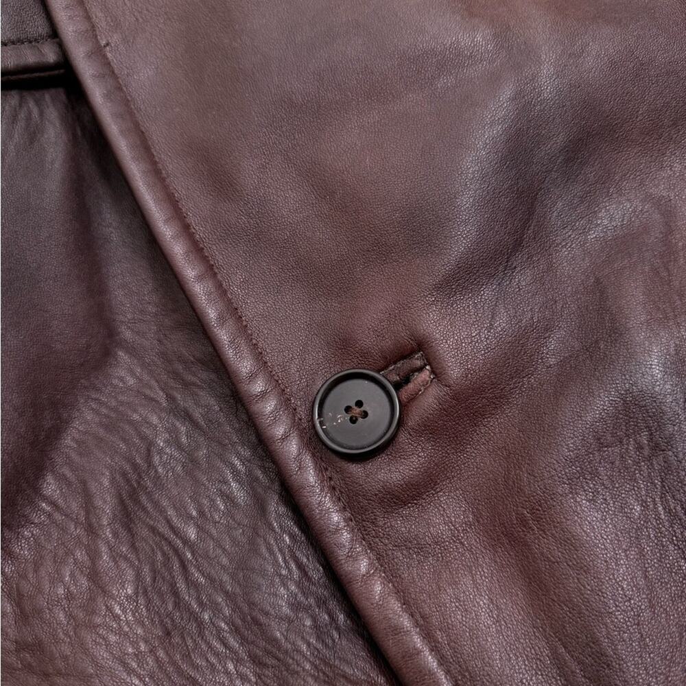 Ralph Lauren Wine Italian lambskin coat with shearling collar - size L $15,000 - Picture 8 of 15